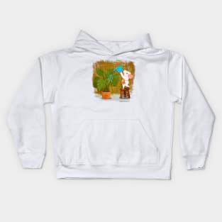 Mice watering the plants Kids Hoodie